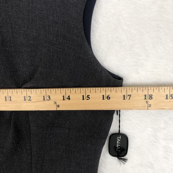 NWT TAHARI Midi Sheath Dress Sz 6 Gray Sleeveless Lined Side‎ Zip Business USA - Picture 10 of 14